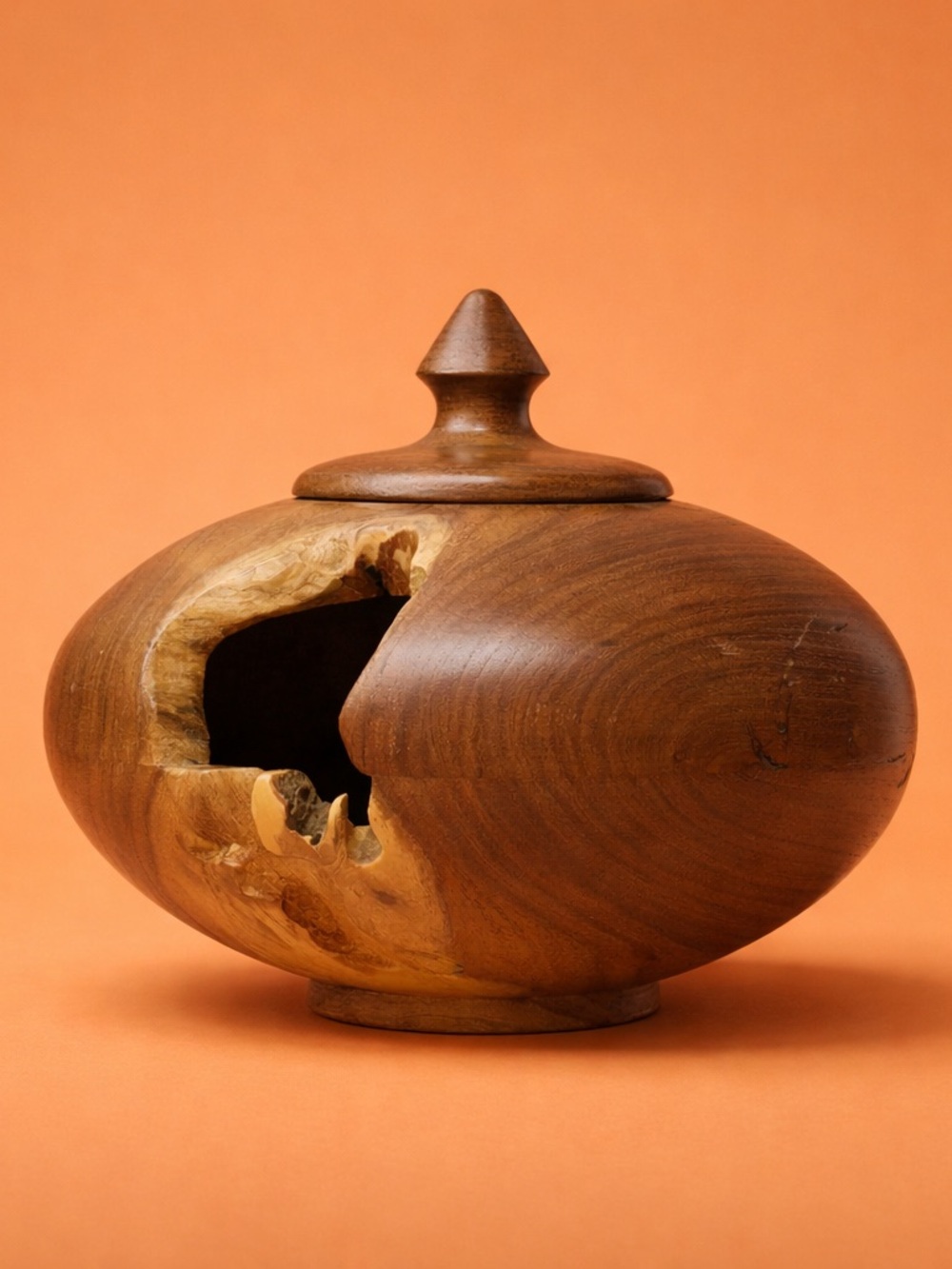 Handmade Walnut Wood Vessel